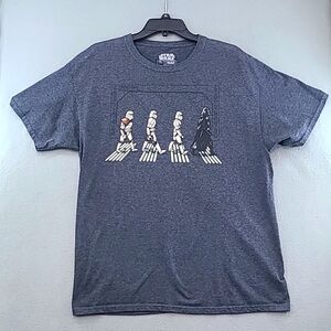 MAD ENGINE Star Wars Gray Abbey Road Storm Trooper Death Star Road Tee - Size Lg